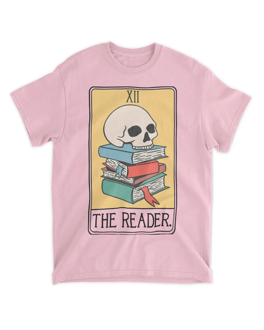 Retro Skull Books The Reader Tarot Card Book Lover Halloween