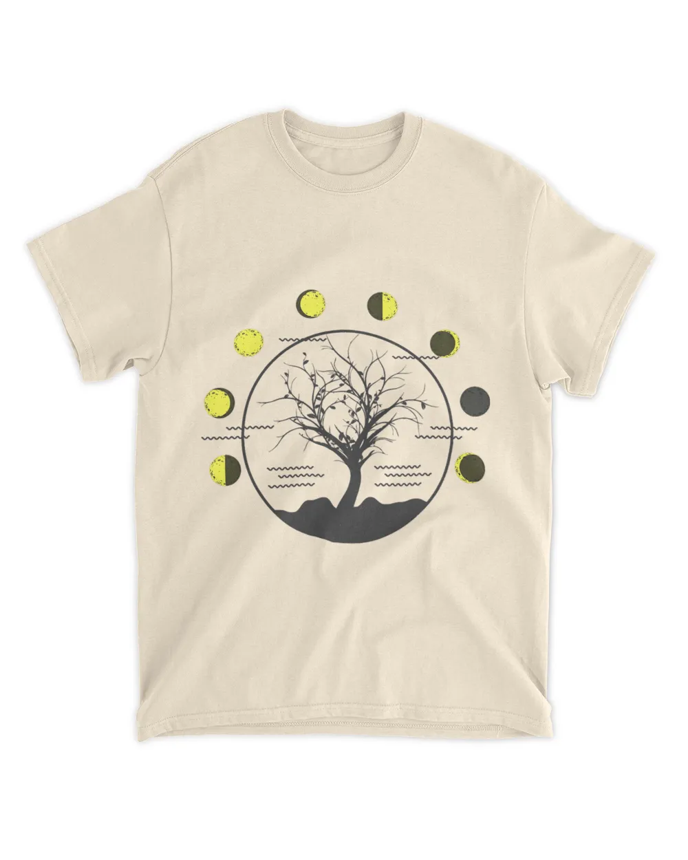 yoga and meditation Design or moon phase tree of life