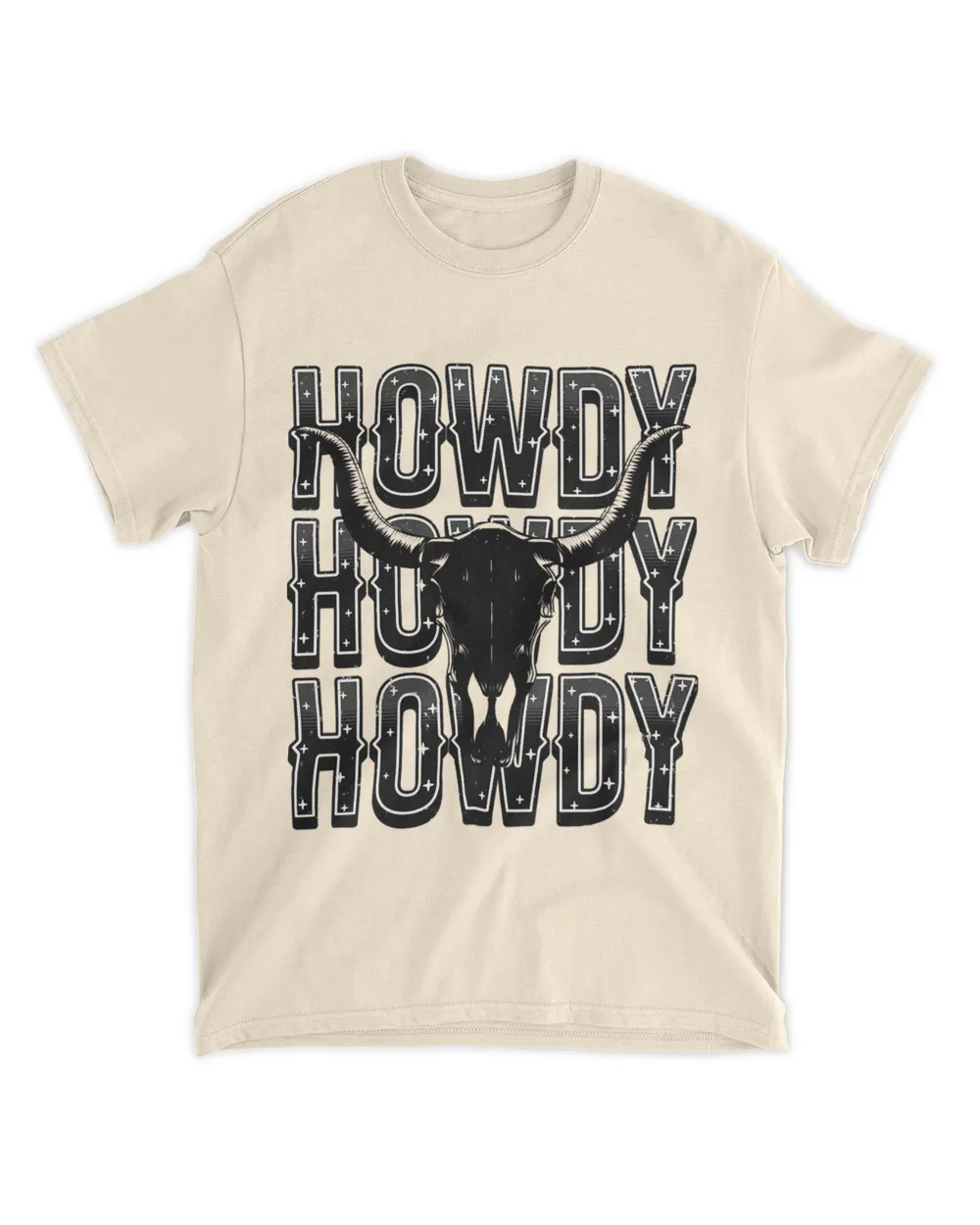 Cow Bull Skull Howdy Cowboy Cowgirl Western Country Music