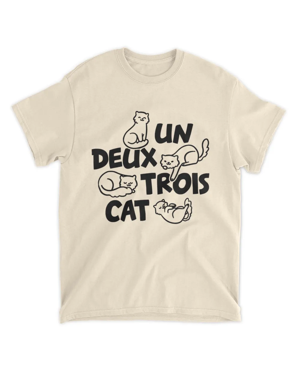Cat Vintage Cat Lover Funny Kitten French Un Deux Trois Cat HOC200423A2