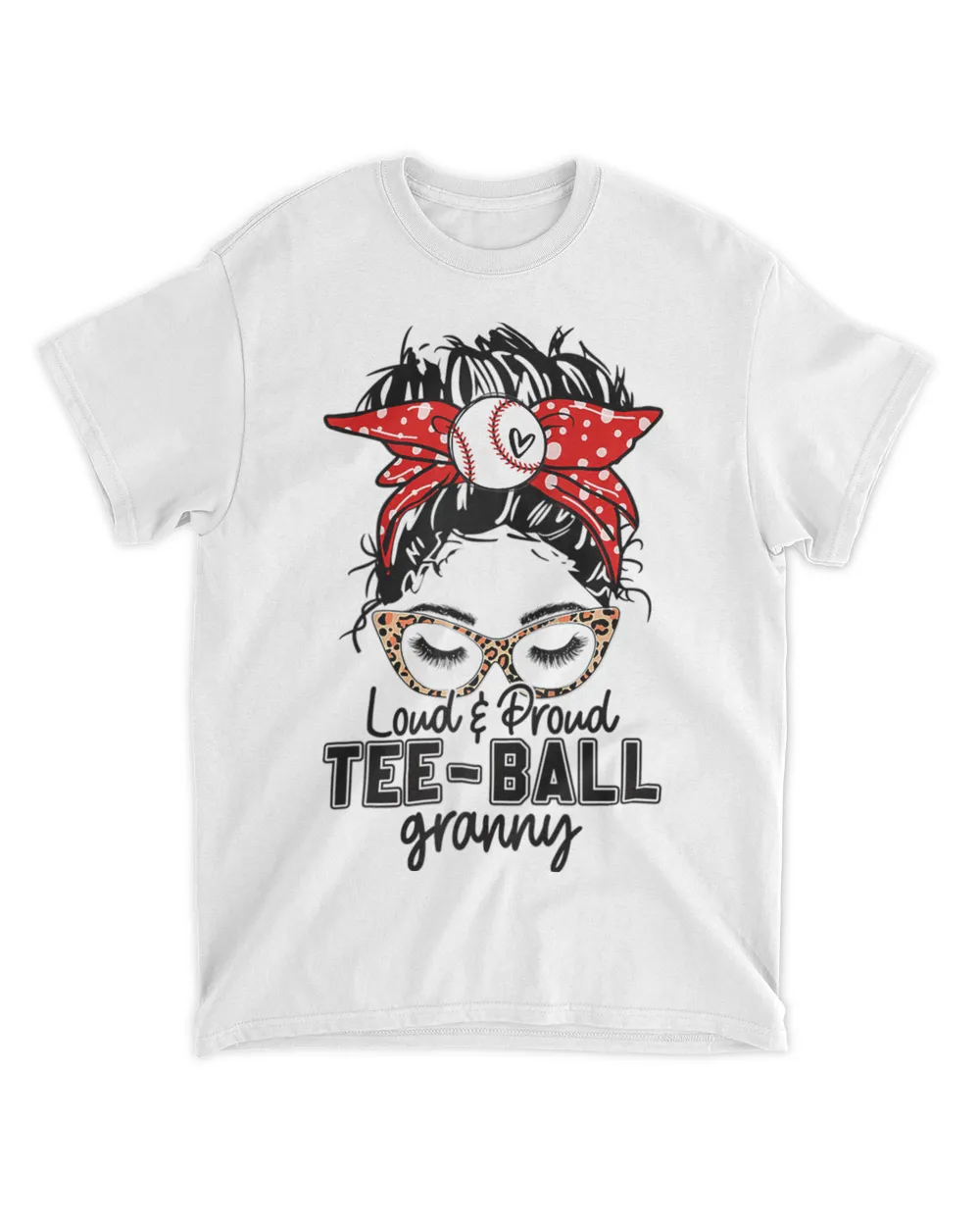 Loud & Proud Tee-Ball Granny Messy Bun Game Day Vibes Raglan Baseball Tee hoodie shirt