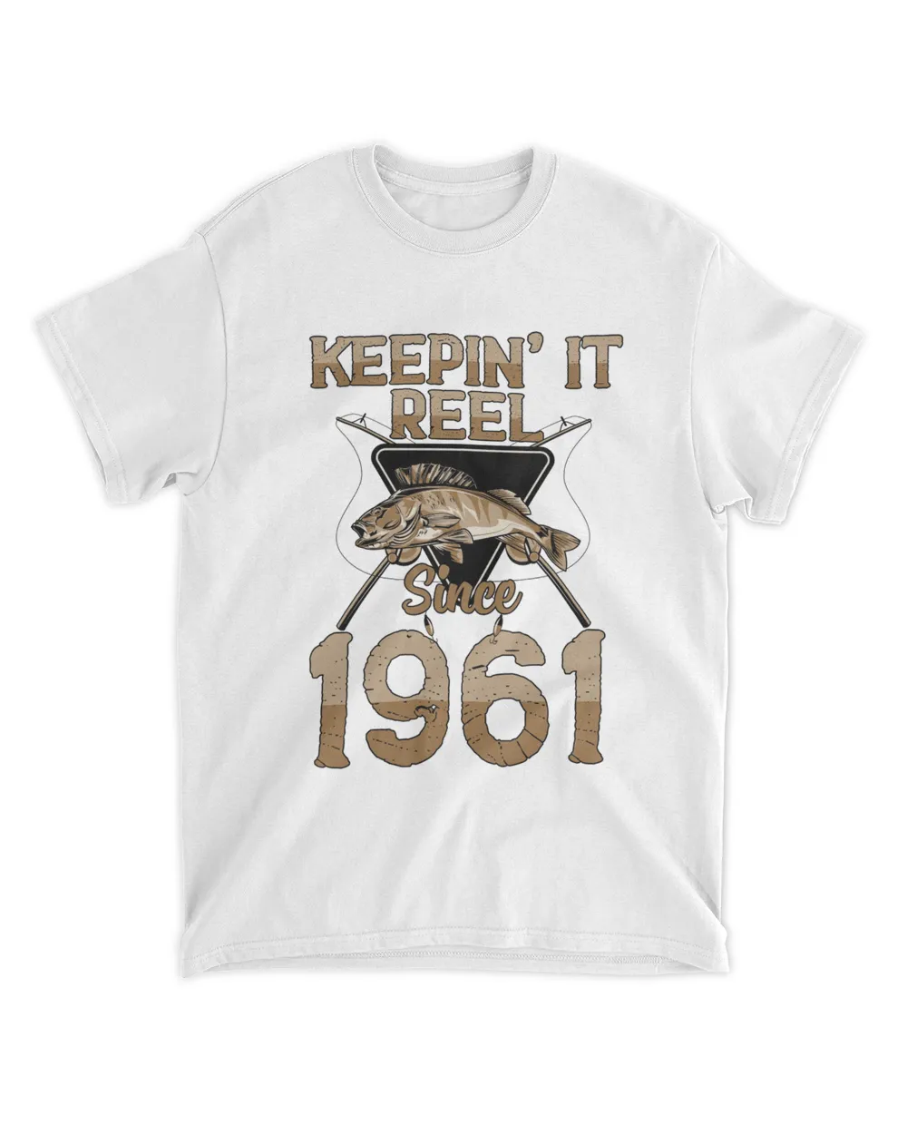 RD Keepin It Reel Since 1961 Funny 60th Birthday Gift Fishing Shirt