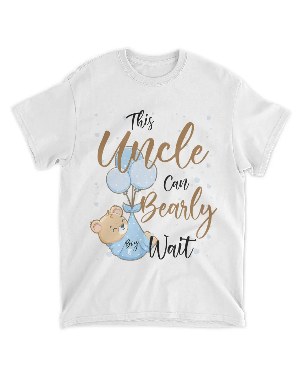Mens Baby Bear Baby Shower Theme Uncle Bearly Wait Baby Boy