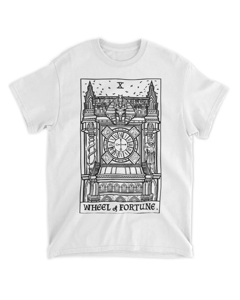 Wheel of Fortune Tarot Card Gothic Clock Tower