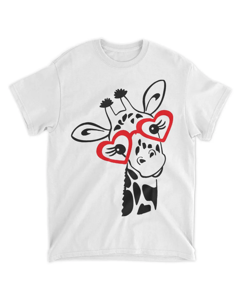 Cute Giraffe Sunglasses Heart Animal Lover Valentine