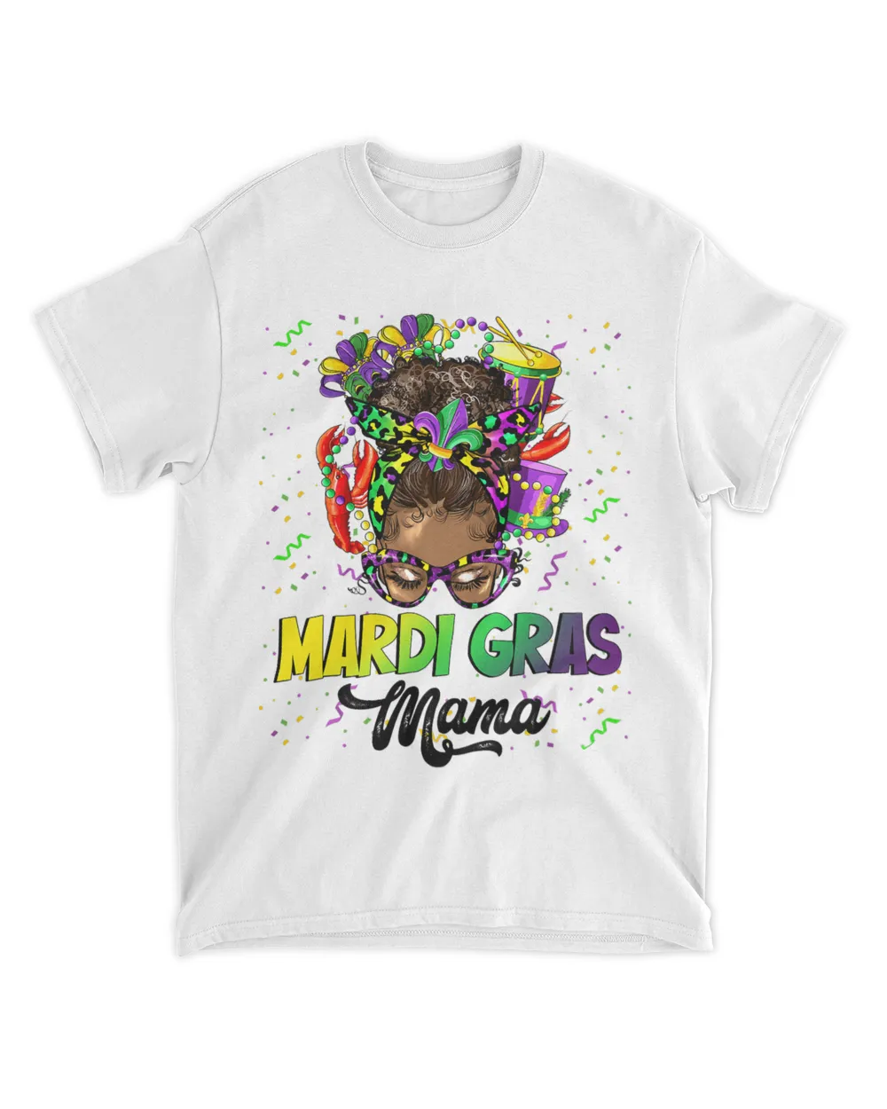 Messy Bun Hair Glasses New Orleans Carnival Mardi Gras Mama 23