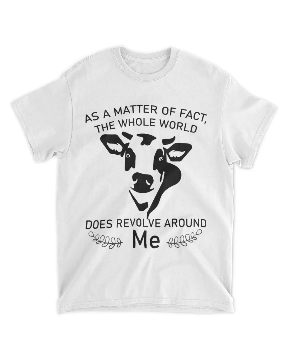 Funny Cow Quote the World Does Revolve Around Me Cute Cow