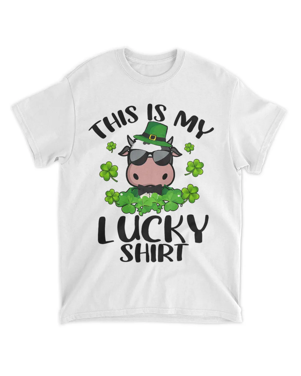 Funny St Patricks Day Cow This Is My Lucky