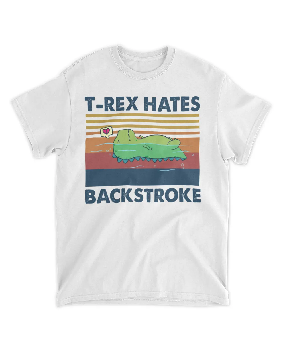 T-rex hates backstroke Unisex Standard T-Shirt white s