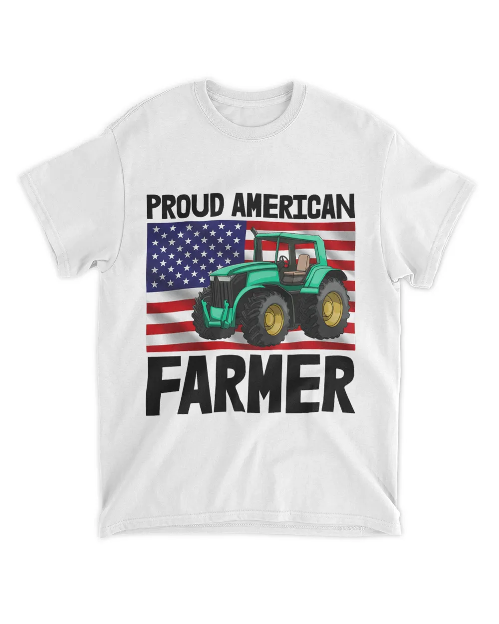 Proud American Farmer Tee Shirt Men Tractor Love Tee Vehicle 21