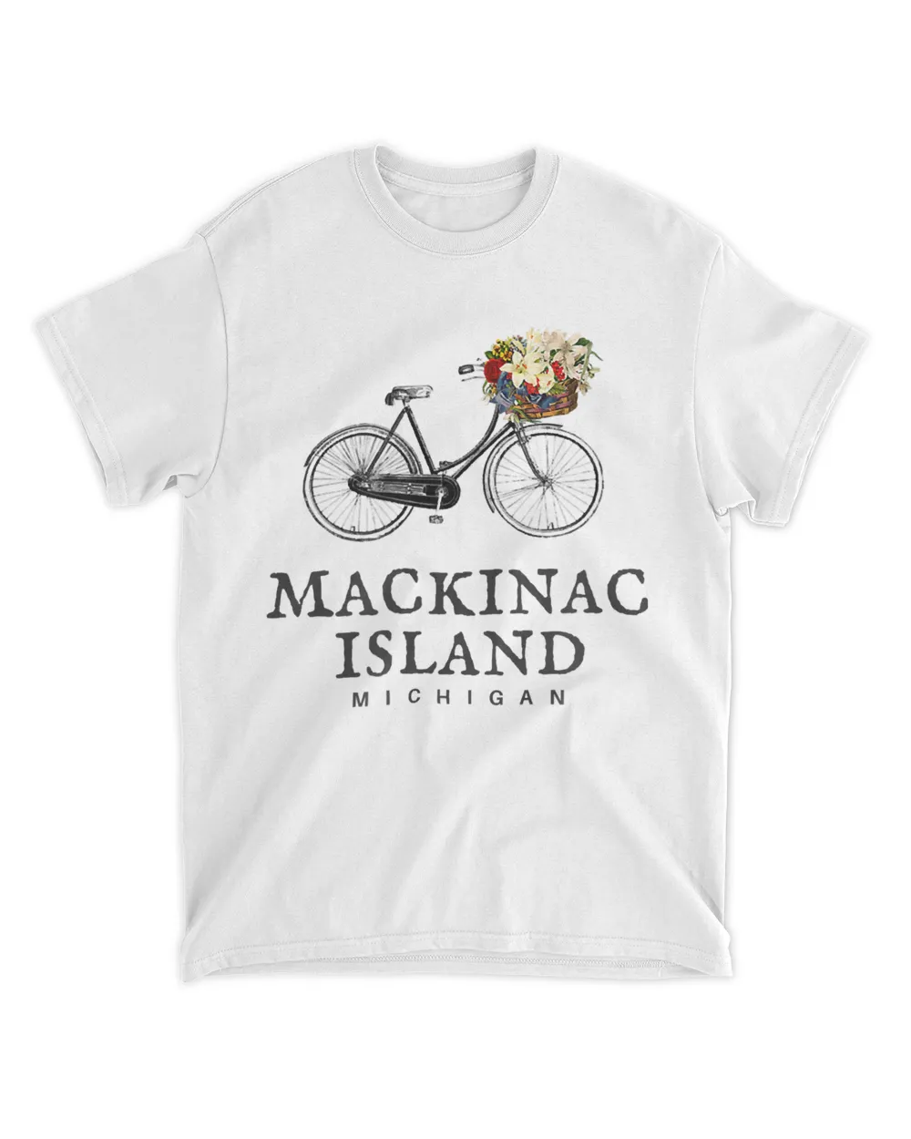 Mackinac Island T Shirt, Bike Mackinac Michigan Tee