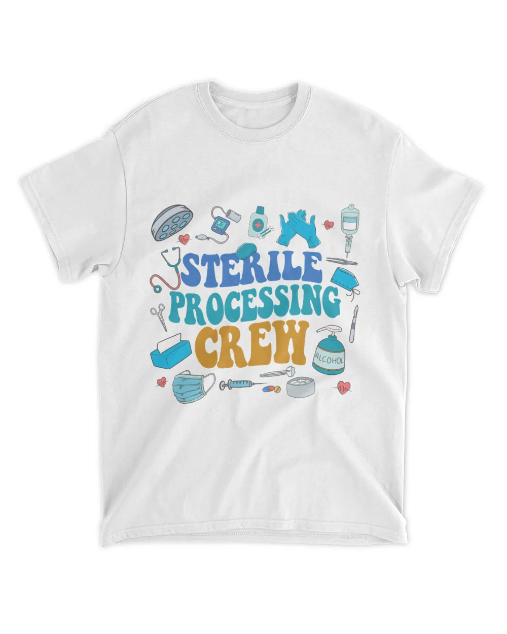 Sterile processing crew shirt Unisex Standard T-Shirt white s