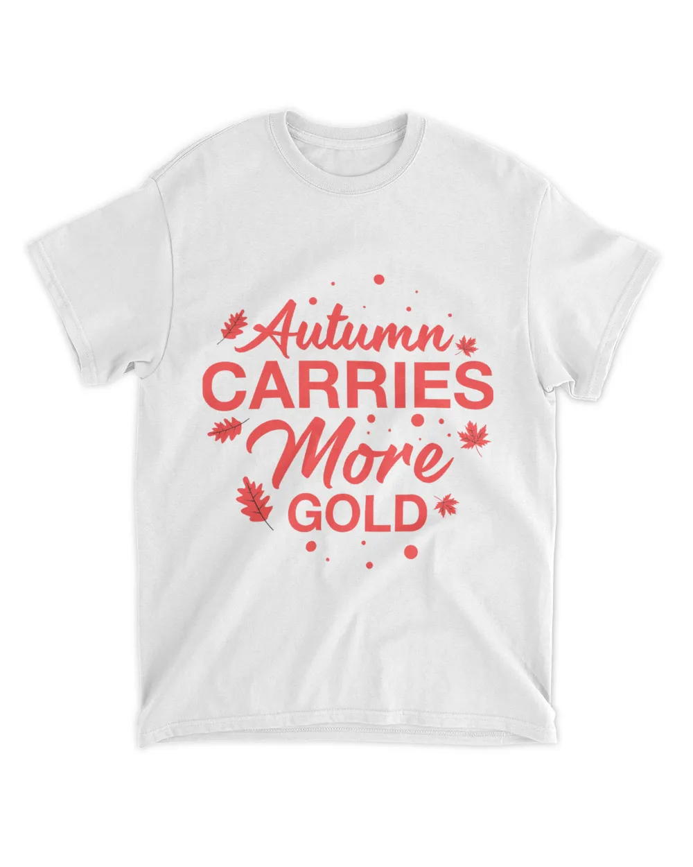 Autumn Carries More Gold Unisex Standard T-Shirt white s