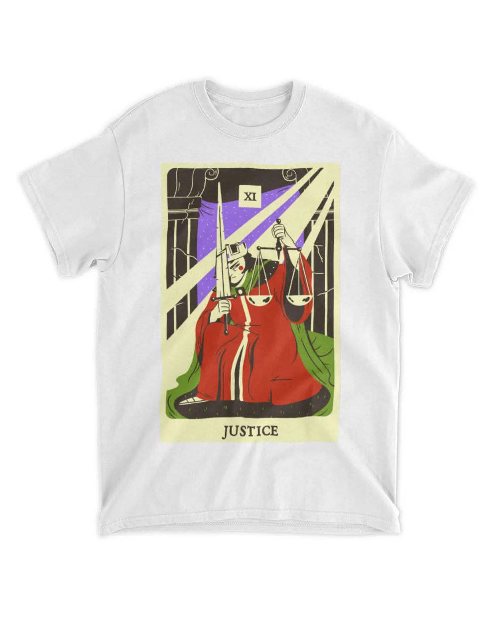 Tarot card justice shirt