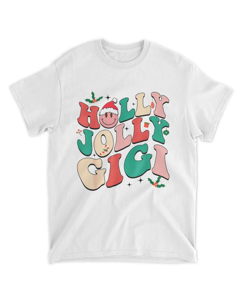Jolly Gigi Holly Gigi Xmas Matching Family Christmas T-Shirt
