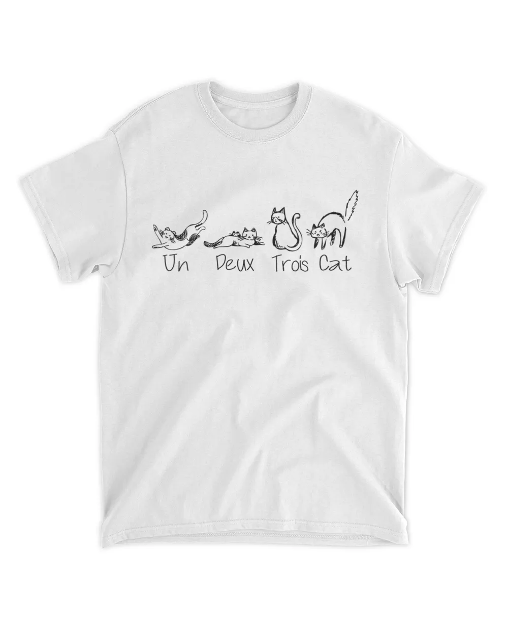 Un Deux Trois Cat Tee Cute Kitten Funny French Cat lover HOC110423A16