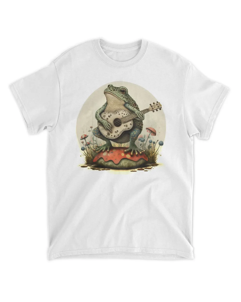 Cottagecore Shirt Aesthetic Frog Playing Banjo Shirt, Cute Gift For Women Shirt