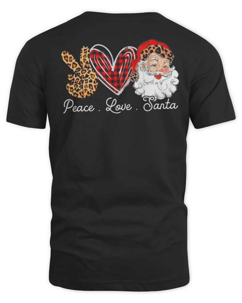 Peace Love Santa christmas Tee Shirt