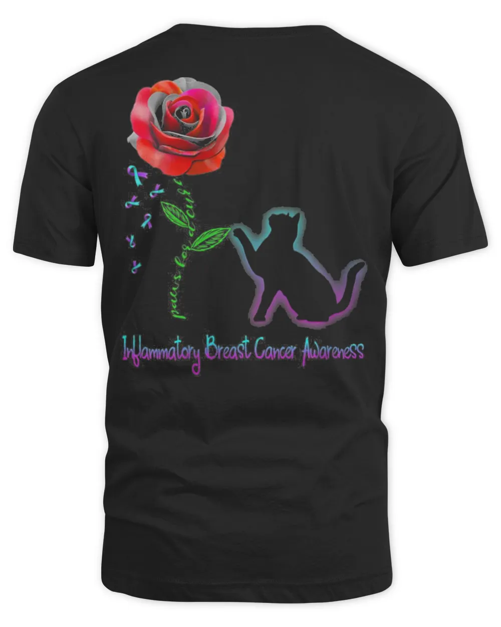 Paws for a cure Inflammatory Breast Cancer Awareness T-Shirt