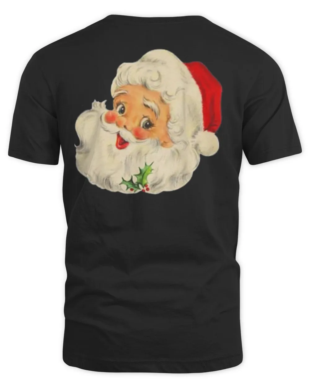 Vintage Christmas Santa Claus Face Funny Old Fashioned Shirt