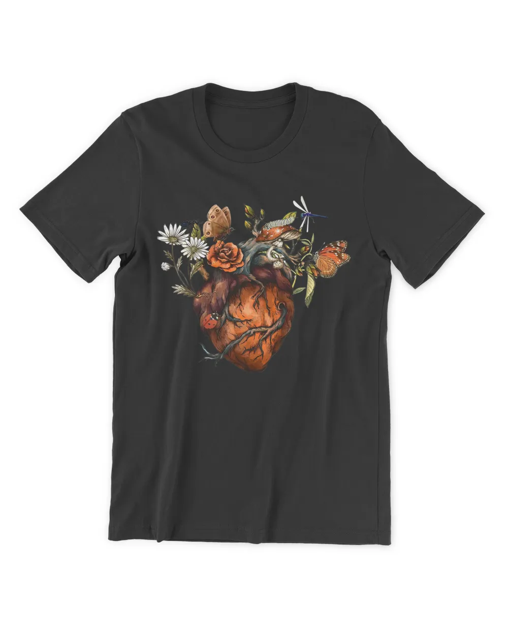 Anatomical Heart Flowers Butterfly Goblincore Cottagecore