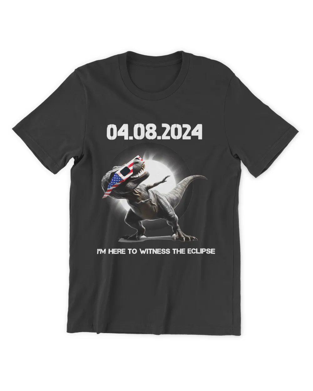 Total Solar Eclipse 2024 Funny T-rex Dabbing