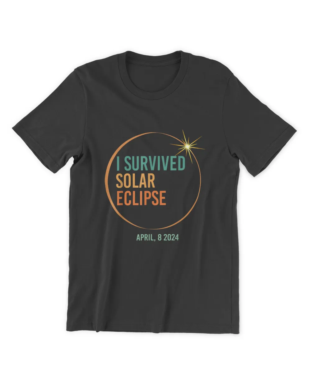 I Survived Solar Eclipse April 8 2024 Funny Totality T-Shirt