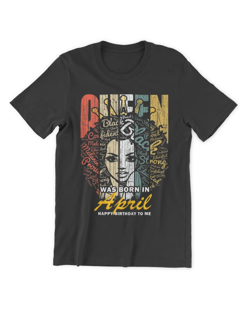 Womens Queens are Born in April T Shirt for Women - Birthday Girl T-Shirt Unisex Premium T-Shirt black s