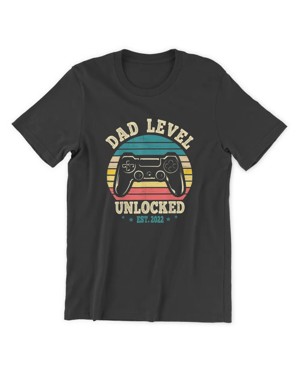 Dad Level Unlocked Est. 2022 New Dad Pregnancy Announcement Shirt Men's Premium Tshirt black s