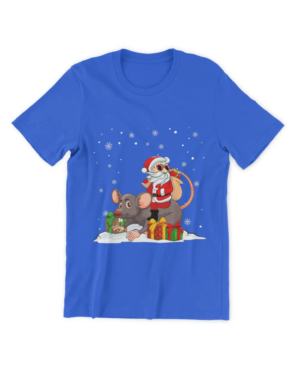 Christmas Santa Claus Riding Mice Xmas Holiday