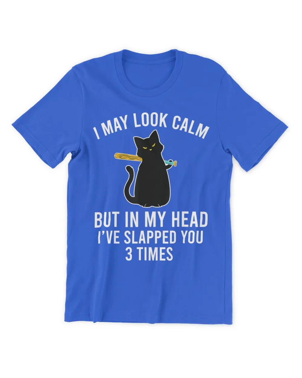 In My Head I've Slapped You 3 Times Funny Black Cat Slap QTCAT140123A10