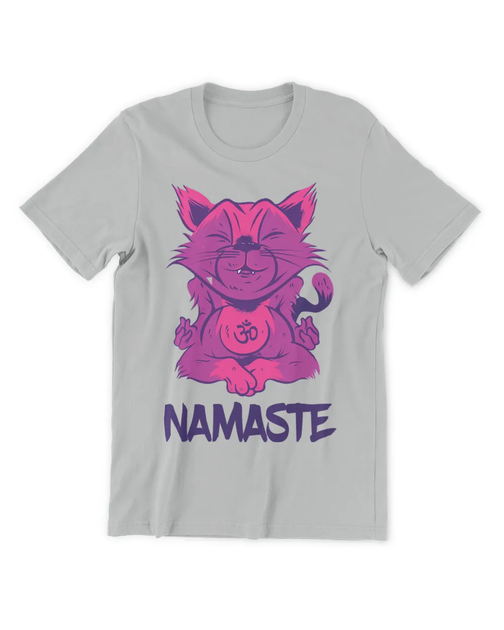 OM Meditation Cat Yoga Lotus Seat Namaste