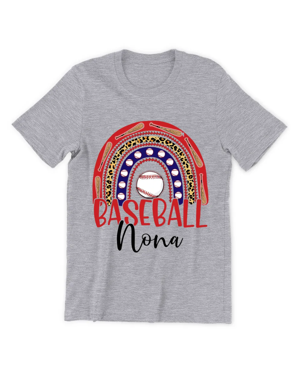 Baseball Nona Leopard Rainbow Love Baseball