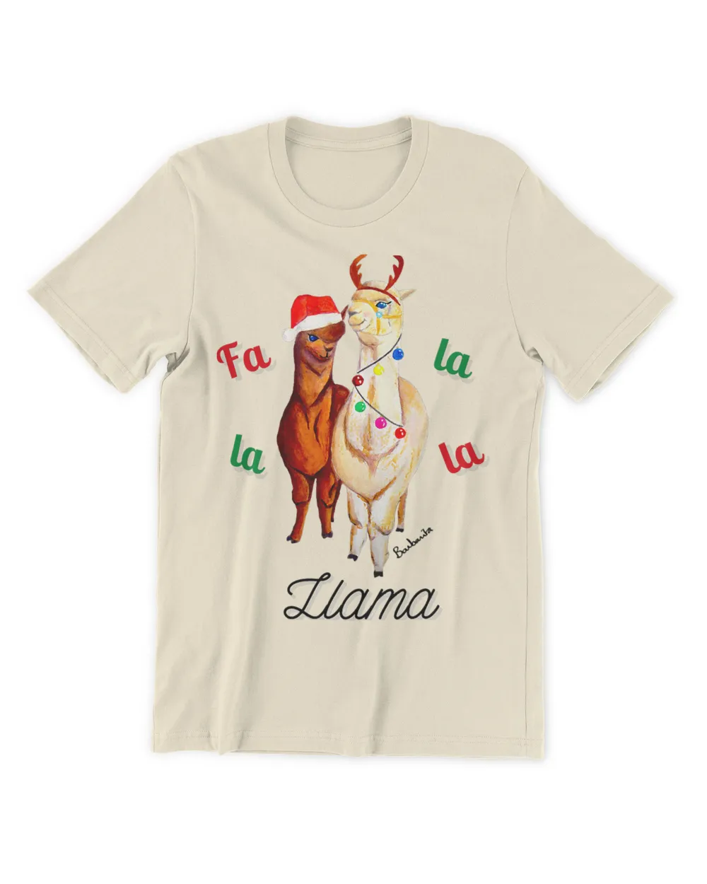 Fa la llama Merry Christmas cute Xmas holiday santa