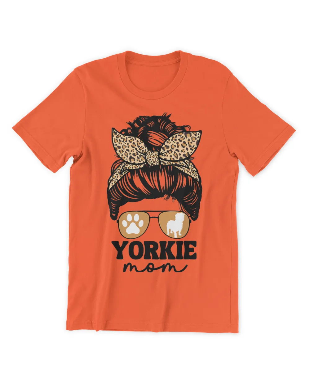 Yorkie Mom Messy Bun For Women Funny Yorkshire Terrier Dog