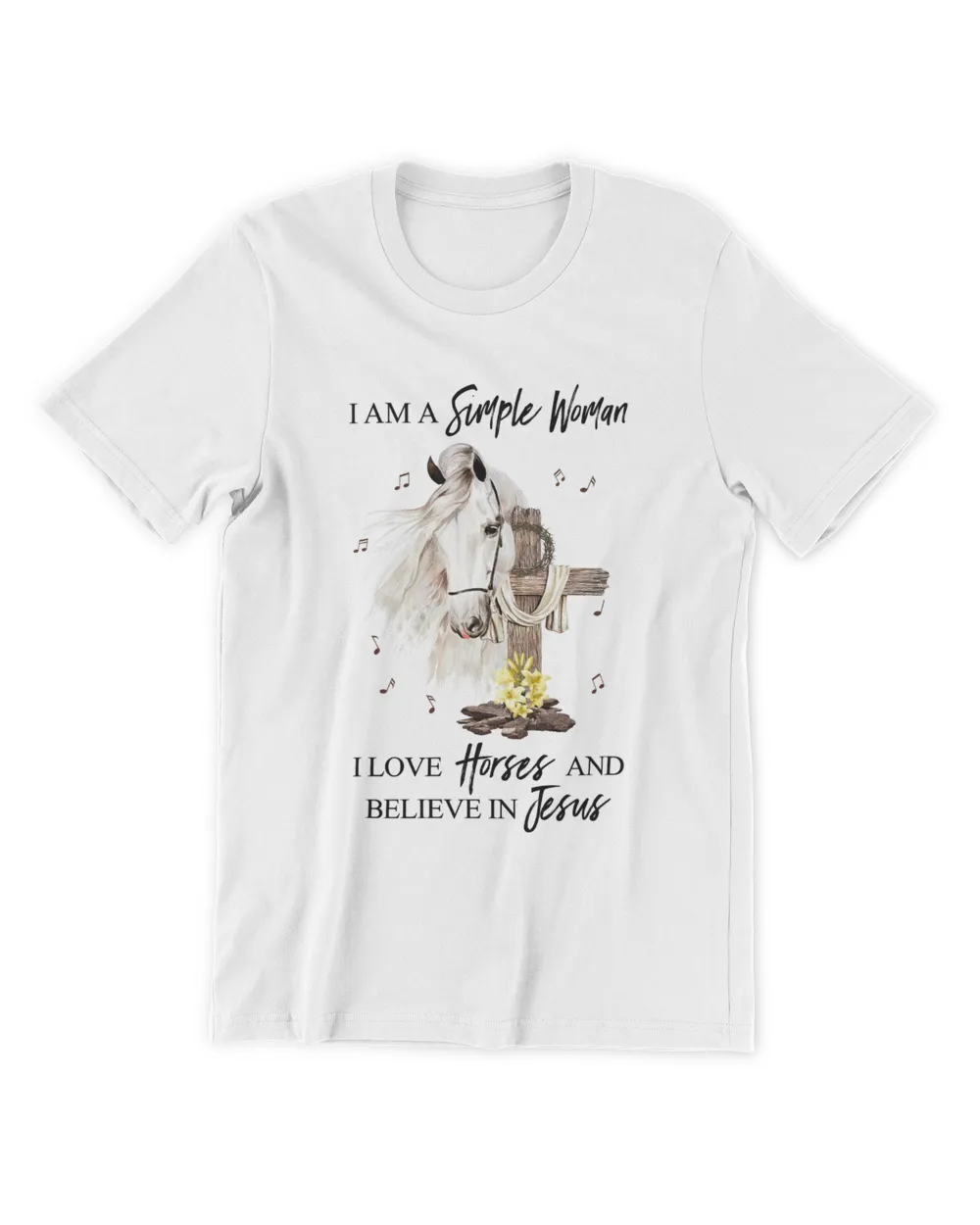 I am a simple woman I love horses and believe in Jesus