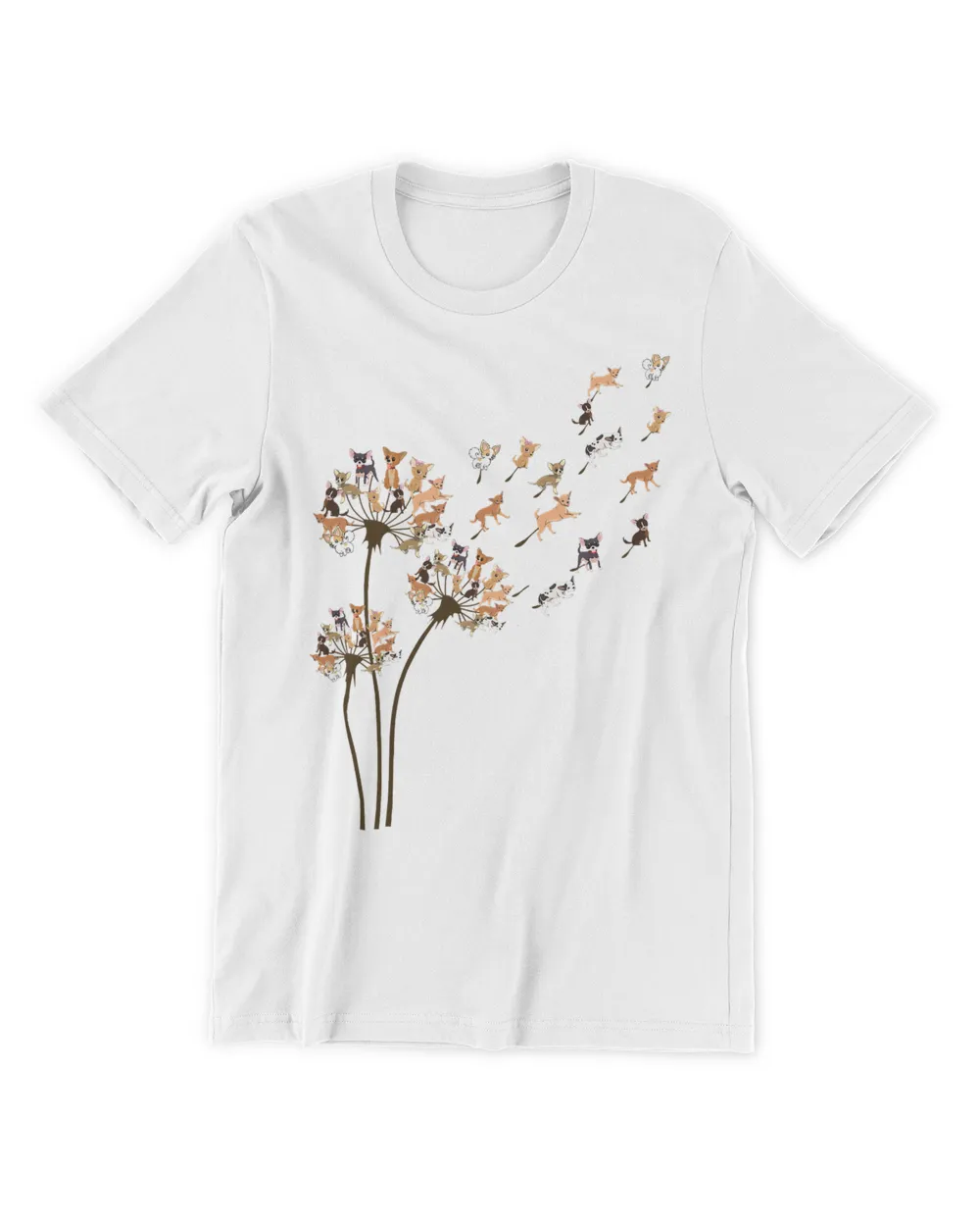 Chihuahua Flower Fly Dandelion Chihuahua Funny Dog Lover T-Shirt Men's Premium Tshirt white s