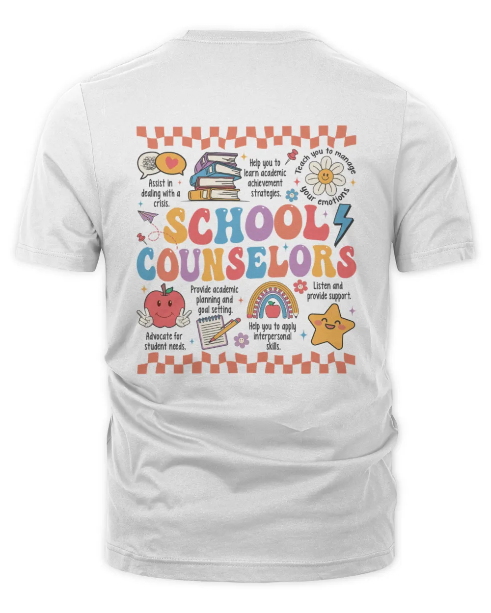 School Counselor Sweatshirt, School Counselor Gift, School Therapist Sweatshirt, Back To School Tee, Cute Teacher Gift, Teacher Appreciation Unisex Premium T-Shirt white s