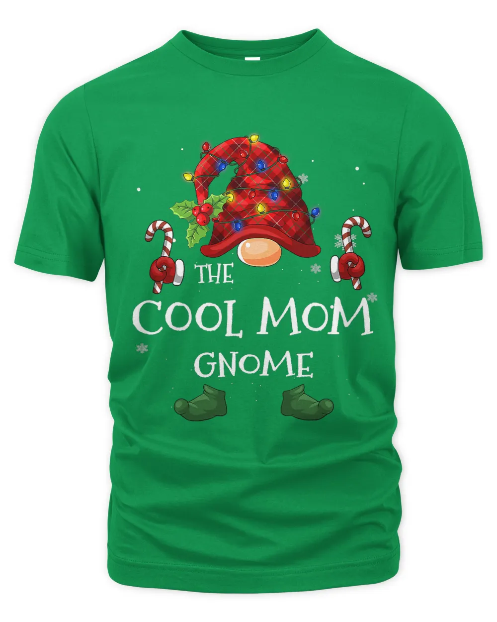 The Cool Mom Gnome Buffalo Plaid Christmas Tree Light
