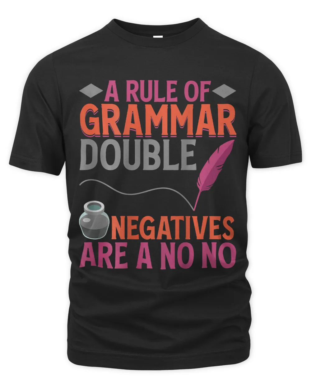 Writing Backprint Design For Authors And Writers Unisex Premium T-Shirt black s