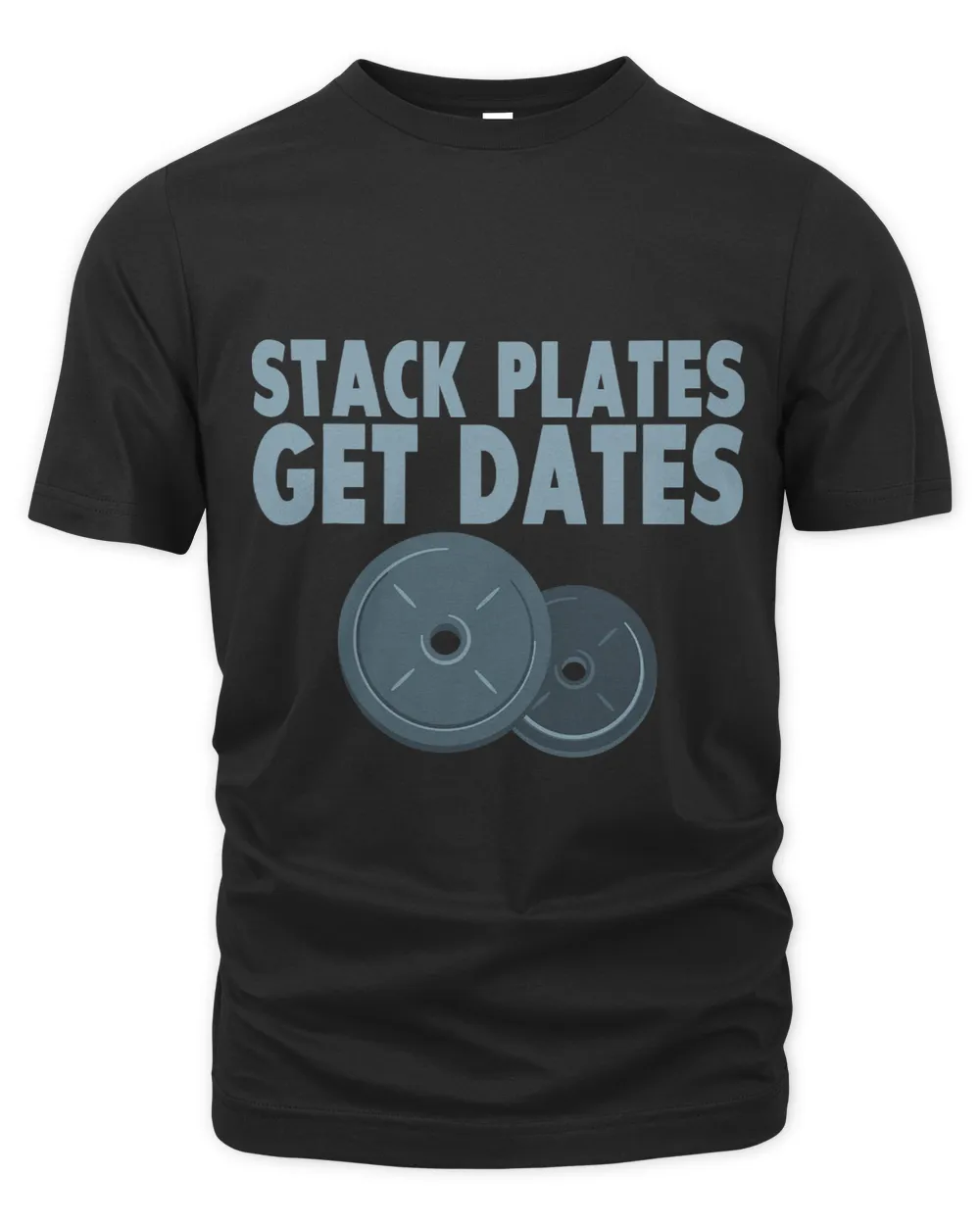 Stack Plates Get Dates Unisex Premium T-Shirt black s