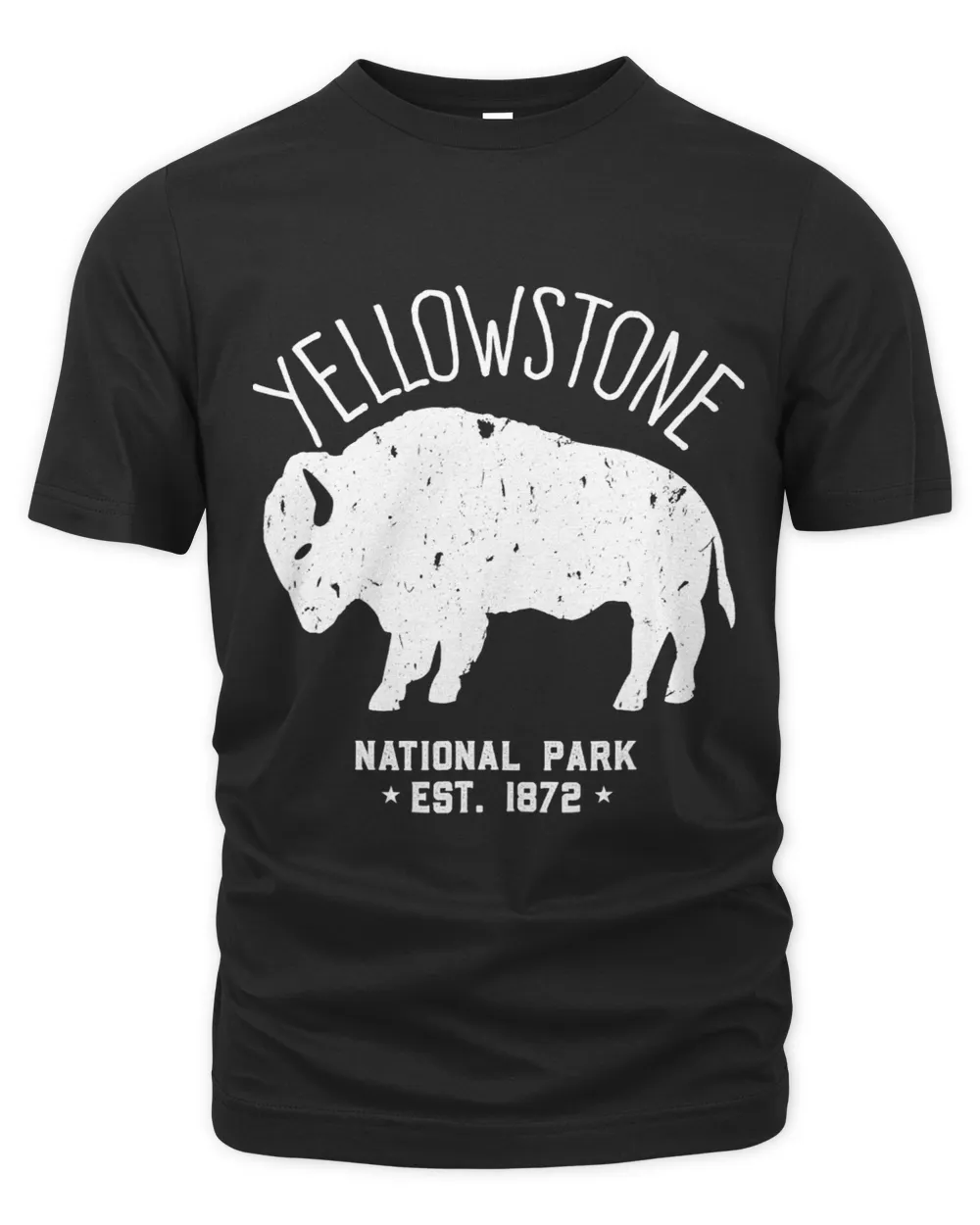 Yellowstone National Park Buffalo Herd Gritty Distressed
