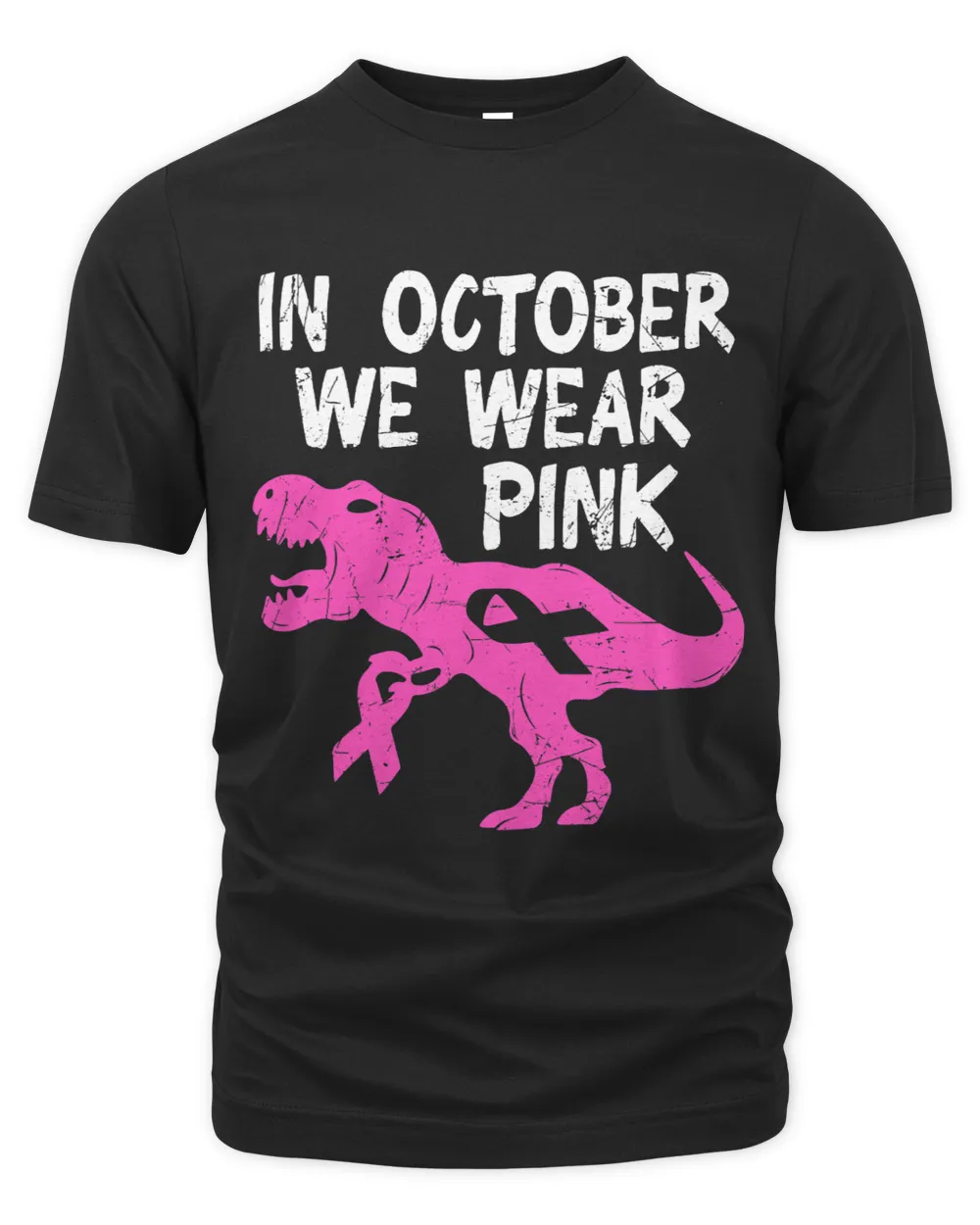 In October We Wear Pink Dinosaur Breast Cancer Awareness kid