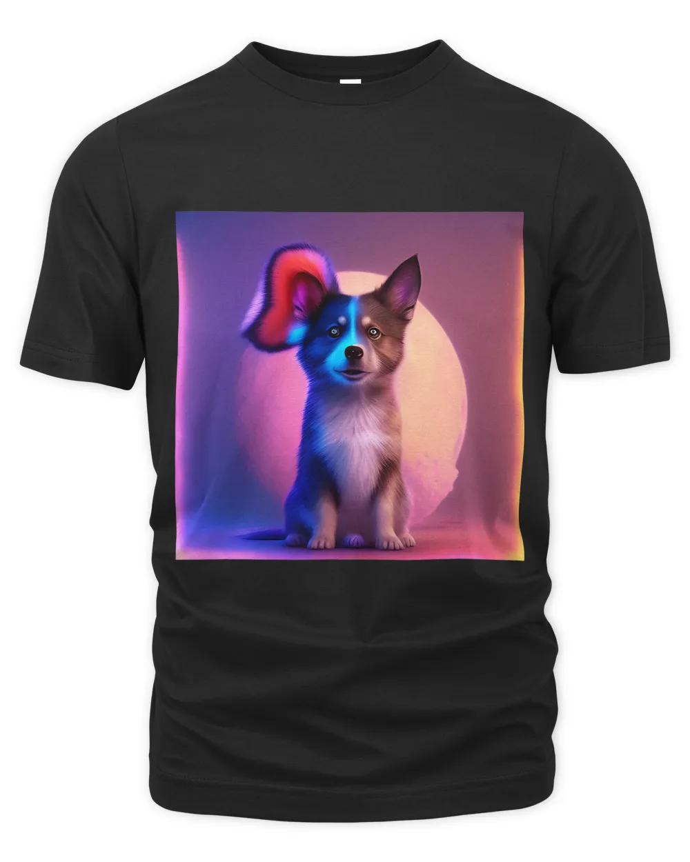 Cute Fluffy Dog Puppy Sitting Good Boy Girl Doggo Gift Sun