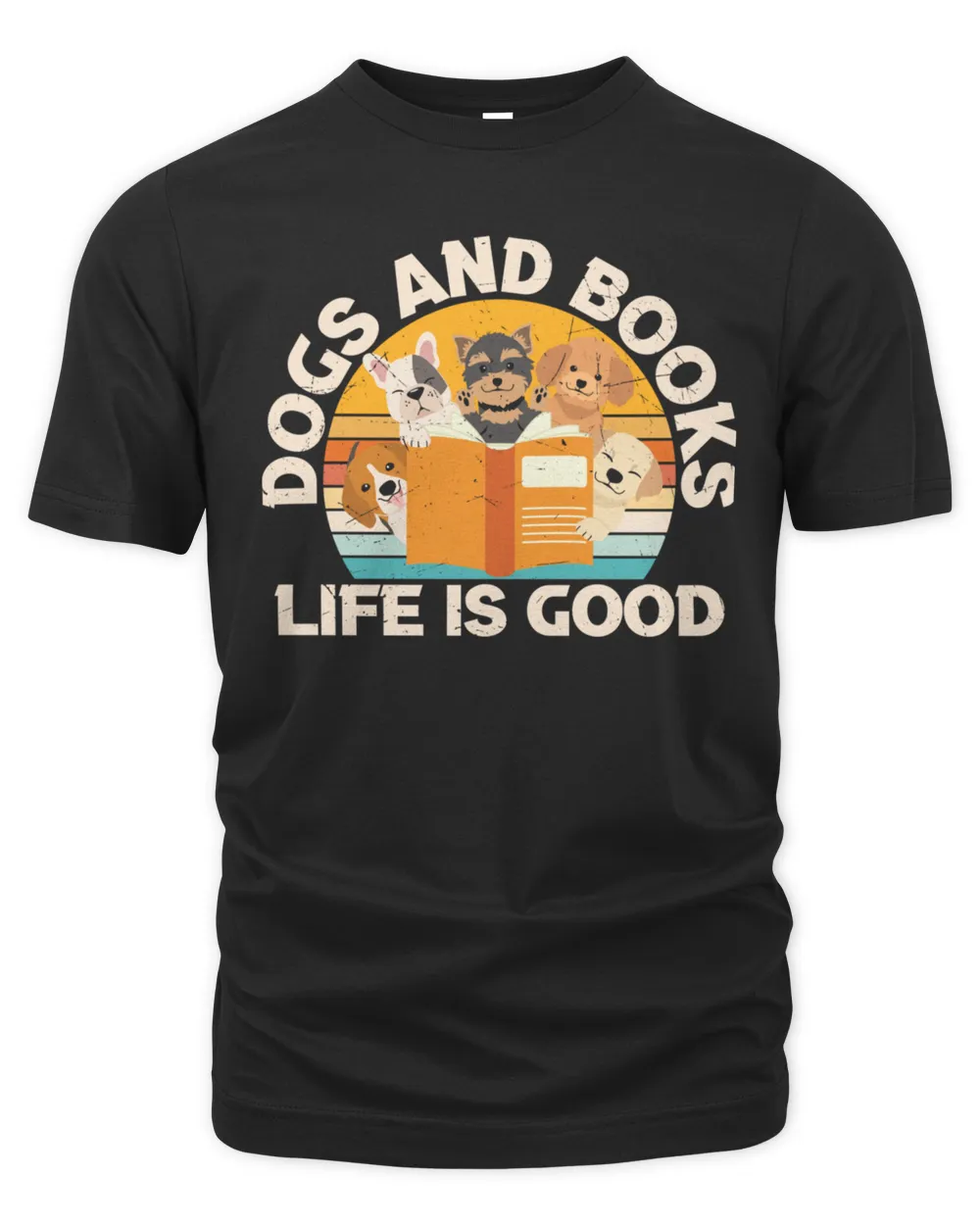 Official 326 Dogs and Books Life is Good Book Lovers 2022 T-Shirt