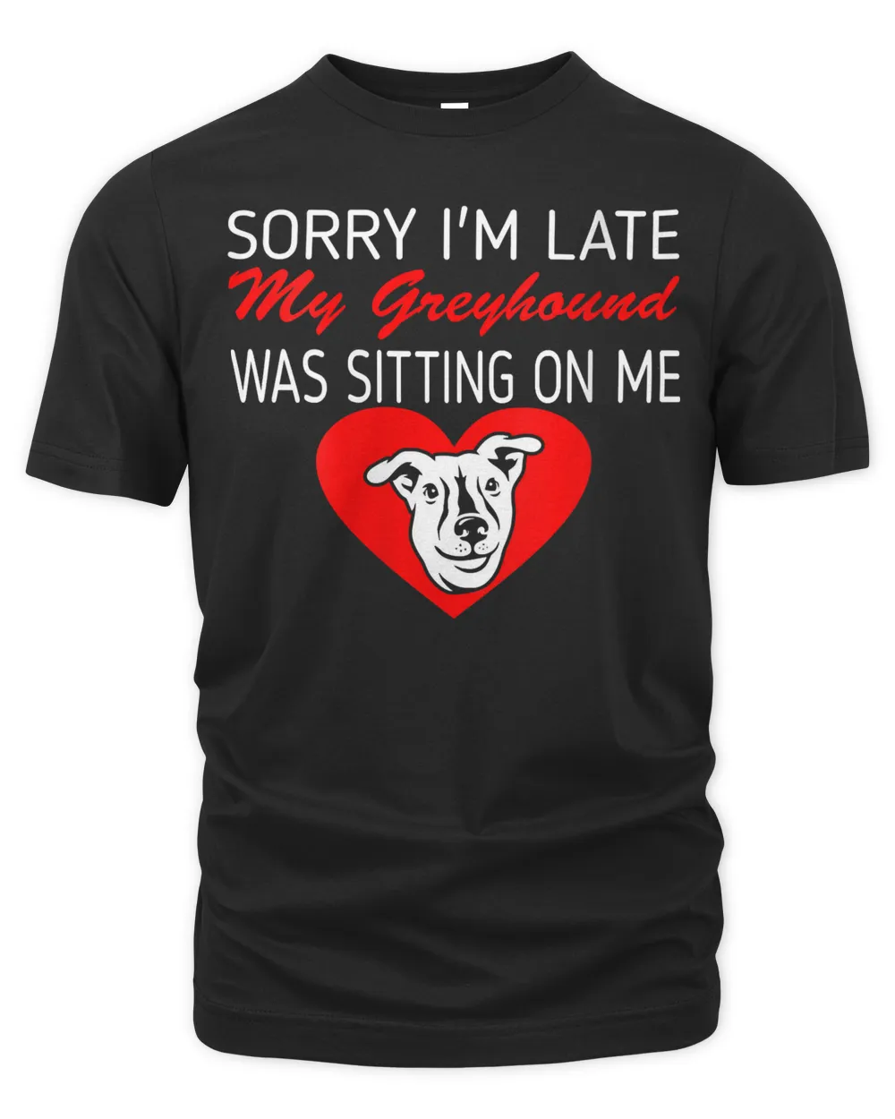 Womens Sorry Late Greyhound Sitting On Me Gift V-Neck T-Shirt