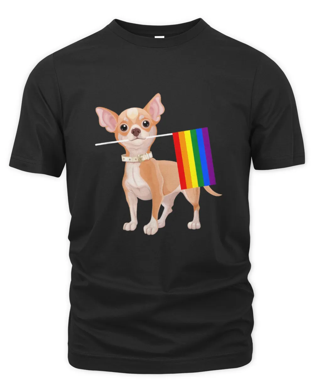 Chihuahua LGBT community Unisex Premium T-Shirt black s