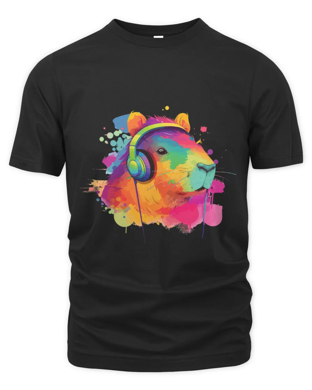 Capybara Mammal Wearing Headphones Music Lovers