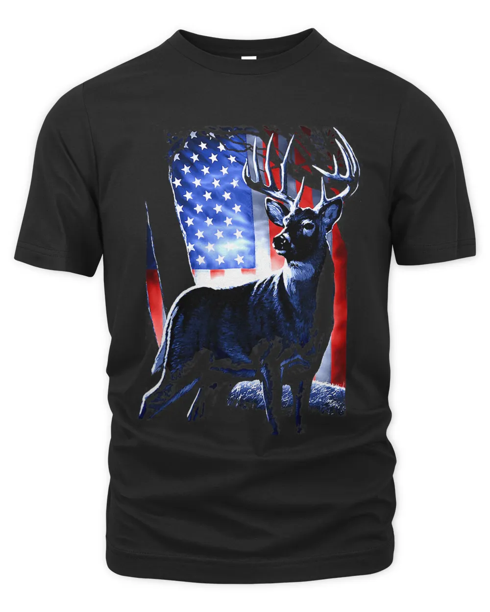 Buck American Flag Deer Hunting