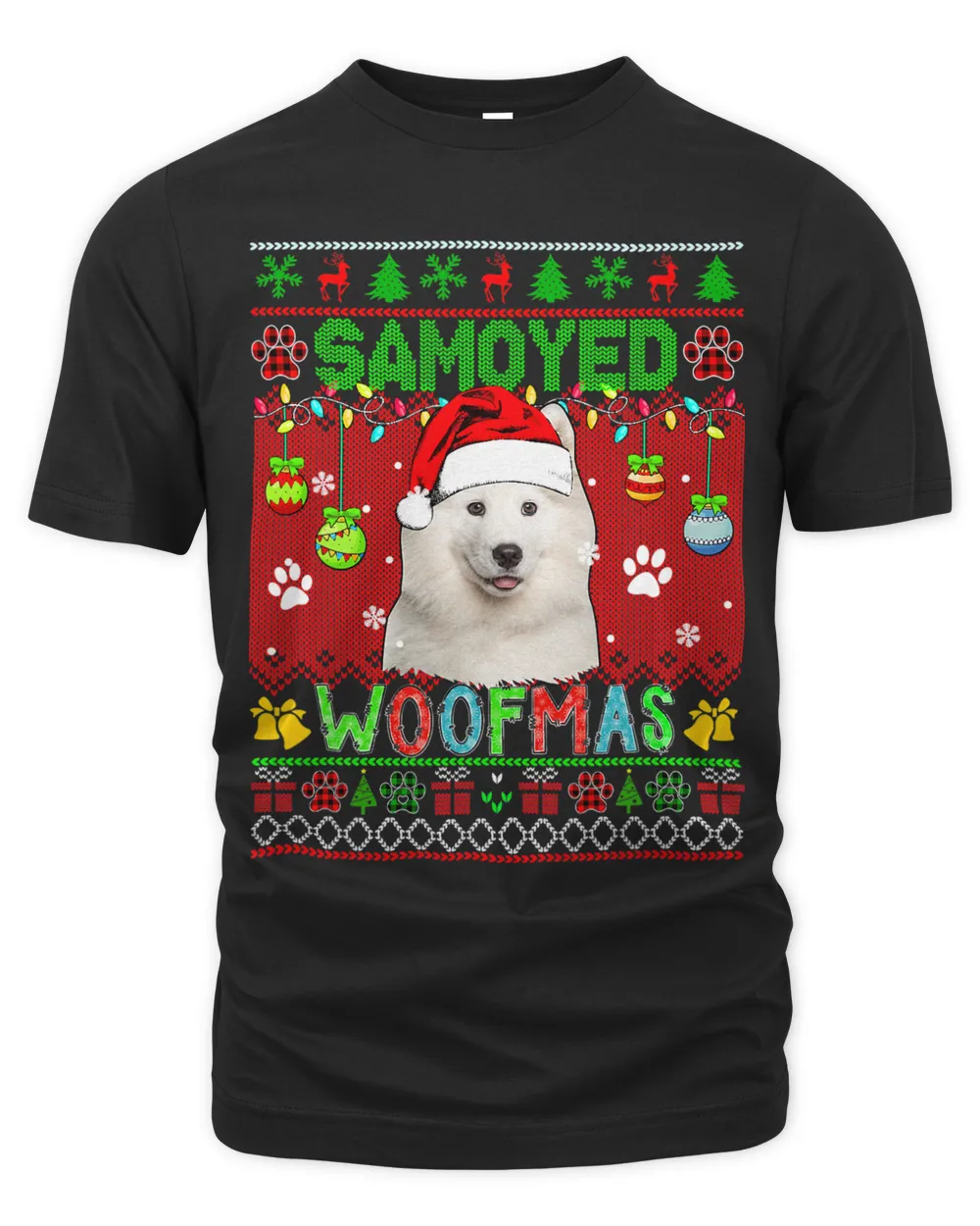 Samoyed Christmas Woof Santa Samoyed Lover Owner Family 39